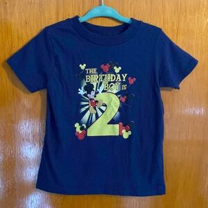 DISNEY - Mickey Mouse - The Birthday Boy is 2 - Short Sleeve Shirt - Size: 2T